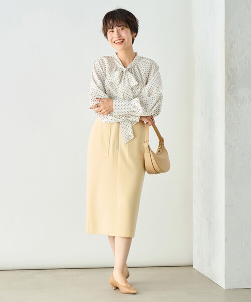 「NOLLEY'S Sophi」 タイトスカート 36 グレイッシュベージュ レディース_画像7