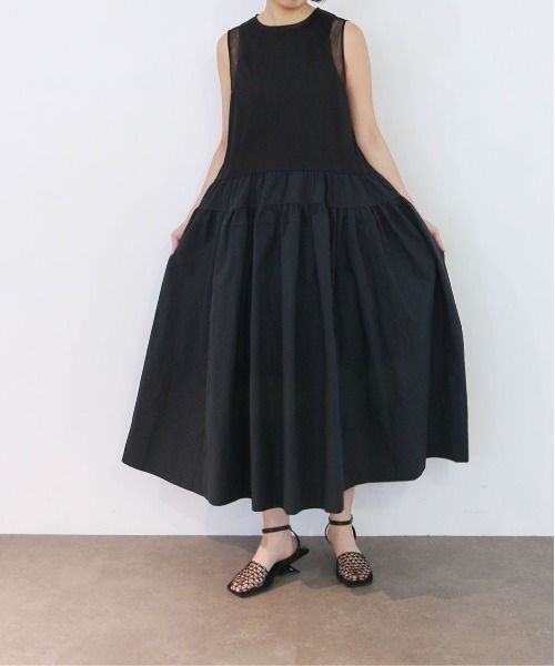 Marilyn Moon（マリリンムーン） ワンピース cut-sew docking trapeze