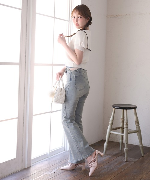 [美品]  BEAUTY &amp; YOUTH  セーラー襟ニット one after another NICE CLAUP ニット セーター セーラー襟ニット