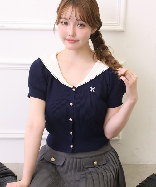 one after another NICE CLAUP ニット セーター セーラー襟ニット