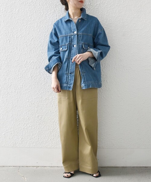 SHIPS any 「SHIPS any」 デニムジャケット ONE SIZE スカイブルー