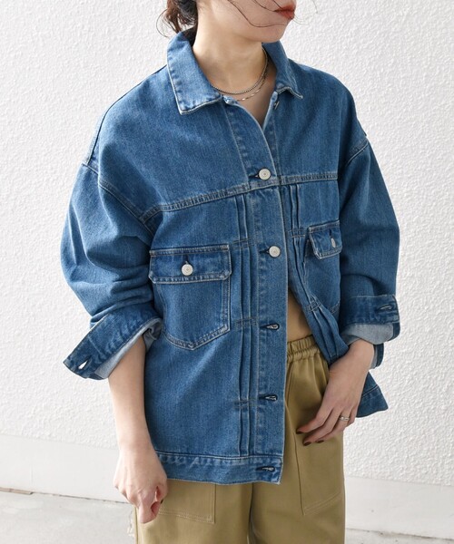SHIPS シップス　デニムジャケット ONE SIZE ブルー SHIPS any 「SHIPS any」 デニムジャケット ONE SIZE スカイブルー