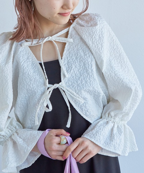 「w closet」 長袖シャツ FREE ブラック レディース_画像7