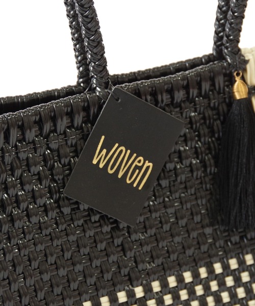 かごバッグ カゴバッグ WOVEN (ウーヴン) /エブリデイトート メキシコ製 メルカドバッグ かごバッグ レザーハンドル スモールの画像