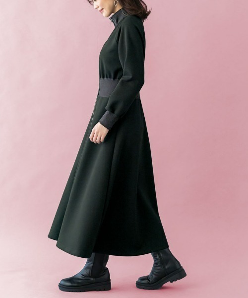 「UNDOVE」 長袖ワンピース LARGE ブラック レディース_画像3