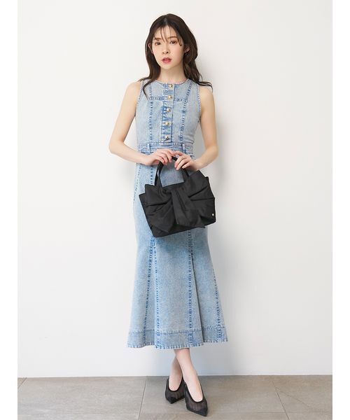 ワンピース アメスリデニムワンピースの画像