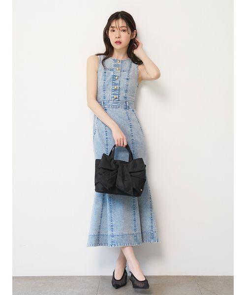 ワンピース アメスリデニムワンピースの画像