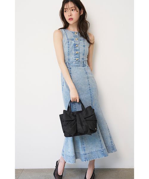 ワンピース アメスリデニムワンピースの画像