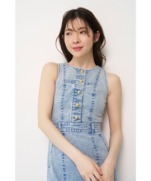 ワンピース アメスリデニムワンピースの画像