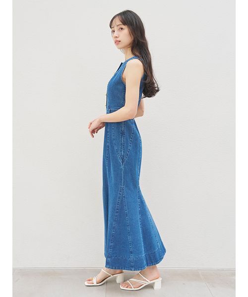 ワンピース アメスリデニムワンピースの画像