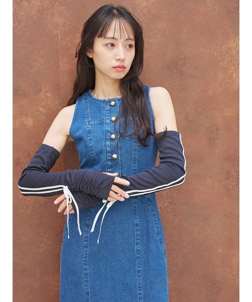 ワンピース アメスリデニムワンピースの画像