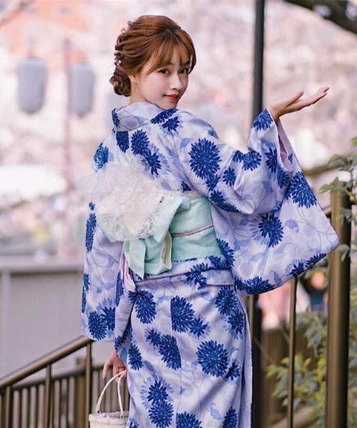 LADY LIKE（レディライク） 浴衣 「春夏新作」あじさい柄浴衣5点セット
