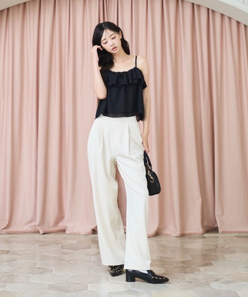 Lallana（ララーナ） スラックス パンツ Beautiful Silhouette Wide
