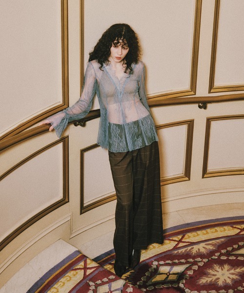 Ameri（アメリ） SEE THROUGH LACE TOP レディース : ZOZOTOWN Yahoo