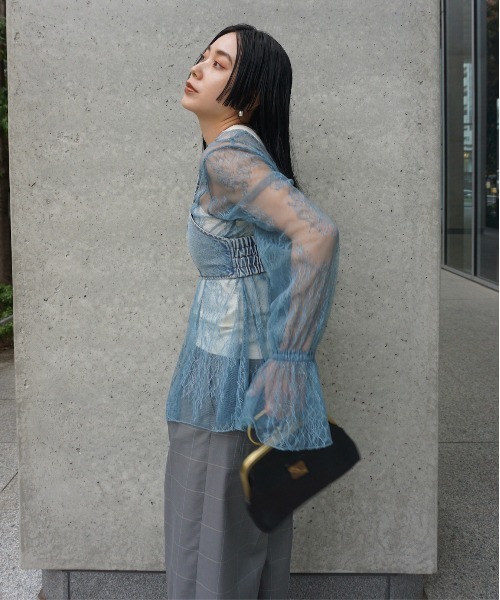 Ameri（アメリ） SEE THROUGH LACE TOP レディース : ZOZOTOWN Yahoo