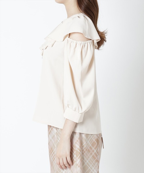 「WILLSELECTION」 7分袖ブラウス MEDIUM ブラック レディース_画像4
