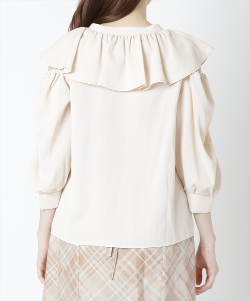 「WILLSELECTION」 7分袖ブラウス MEDIUM ブラック レディース_画像5