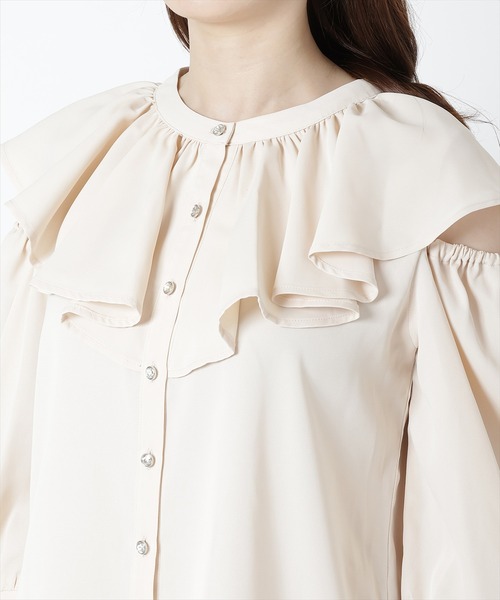 「WILLSELECTION」 7分袖ブラウス MEDIUM ブラック レディース_画像6