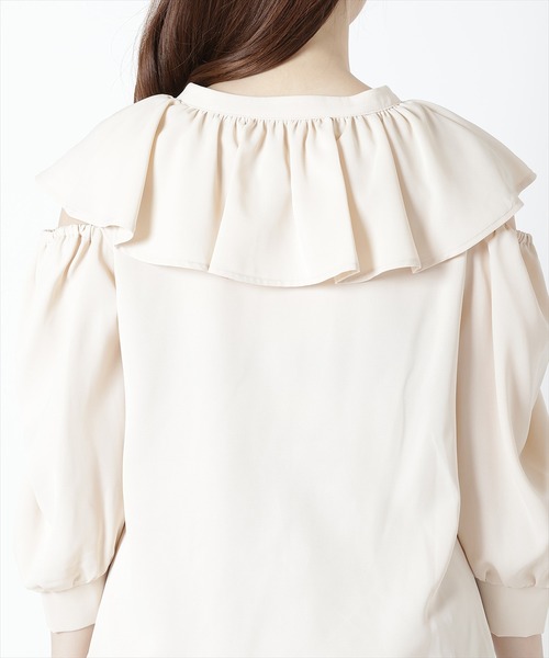 「WILLSELECTION」 7分袖ブラウス MEDIUM ブラック レディース_画像8