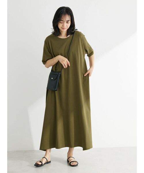 「Green Parks」 半袖ワンピース FREE ブルー レディース_画像3