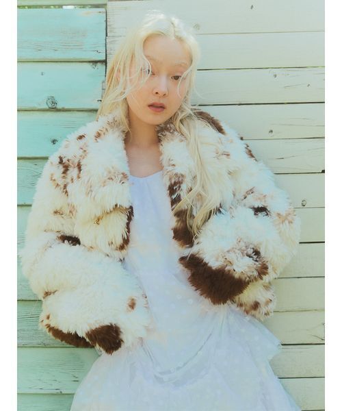 FURFUR（ファーファー） コート アウター ビッグカラーエコファー 
