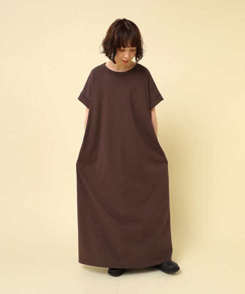 「RNA-N」 半袖ワンピース MEDIUM ブラウン レディース_画像4