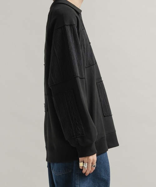 「Casper John」 長袖Tシャツ X-SMALL ネイビー メンズ_画像4