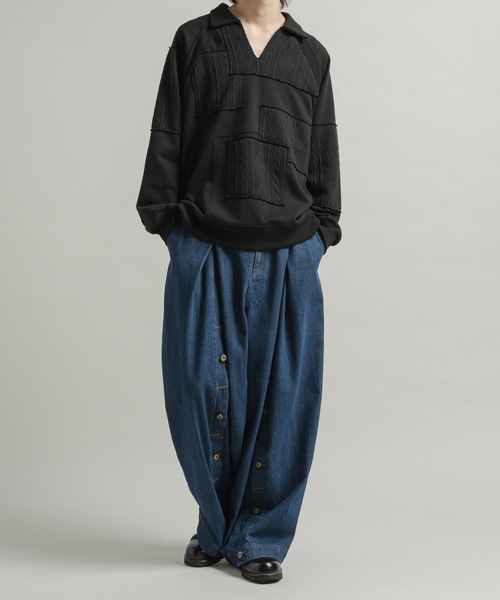 「Casper John」 長袖Tシャツ X-SMALL ネイビー メンズ_画像7