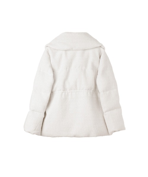 Her lip to ダウンコート ダウンジャケット Gold-Button Tweed Down