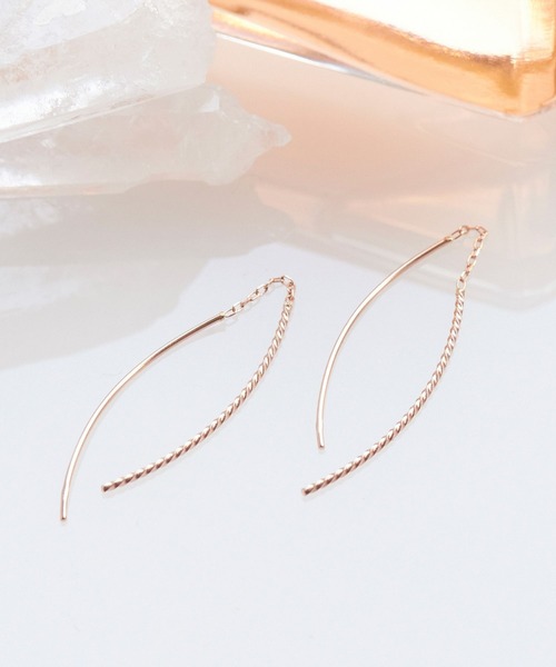 Phoebe（フィービー） ピアス 「K10」クロスラインアメリカンピアス