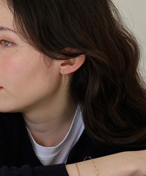 Phoebe（フィービー） ピアス 「K10」クロスラインアメリカンピアス