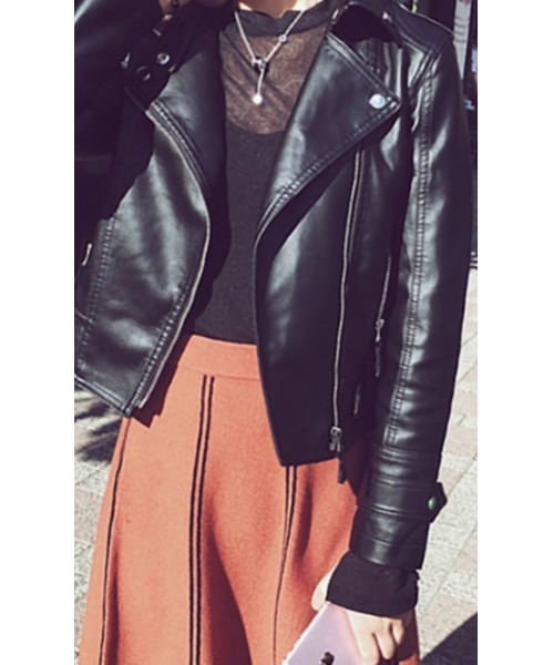 Sakka レザージャケット ライダース 合成皮革 ライダースジャケット