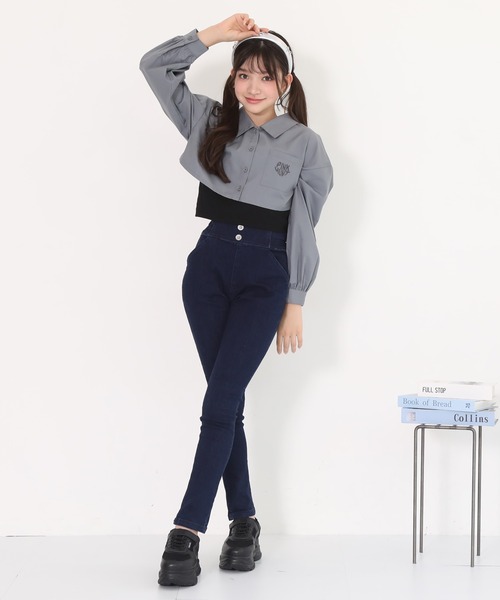 PINKHUNT パンツ ピンクハント ハイウエストスキニーロング
