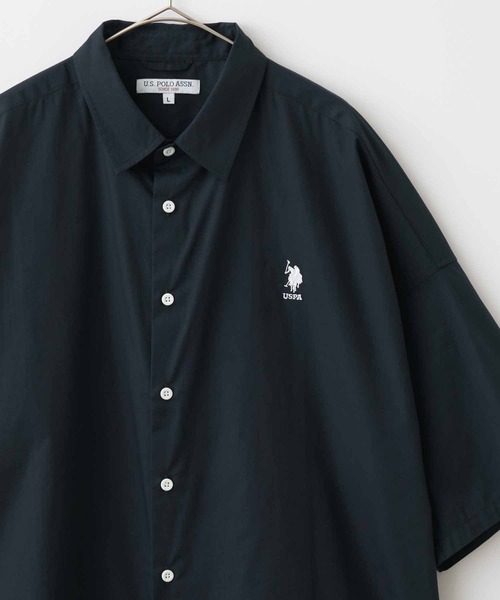 シャツ ブラウス メンズ U.S. POLO ASSN. /ユーエスポロアッスン 別注 ワンポイント刺繍ロゴ オーバーサイズ レギュラーカラーシャツ｜zozo｜28