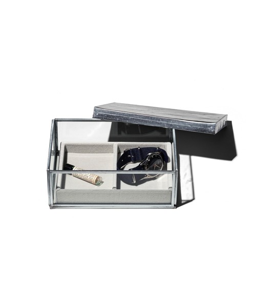 PUEBCO（プエブコ） 収納 GLASS BOX WITH RECYCLE STEEL LID Jewelry
