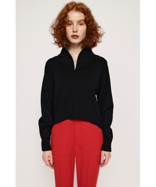 SLY ニット ZIP UP CROPPED TOPS ジップアップ クロップド