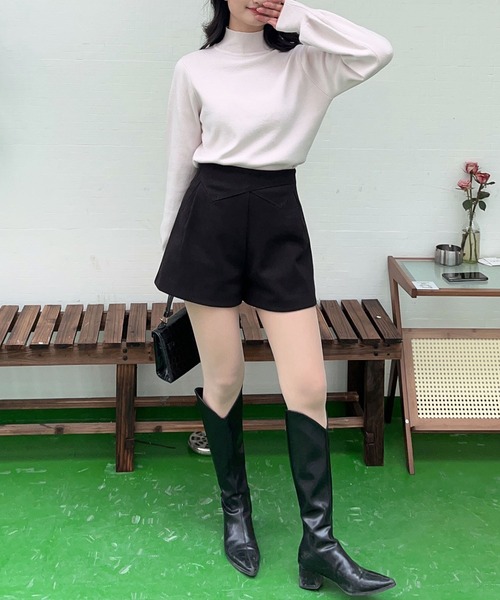 ニット セーター 「なめらかカシミヤタッチ」ハイネック