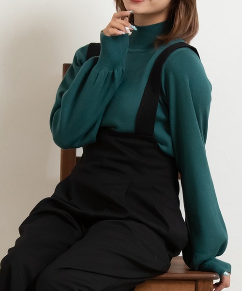 【極美品】BURBERRY カシミヤ97% ハイネック半袖ニット ブラック 2 250127-022.jpg