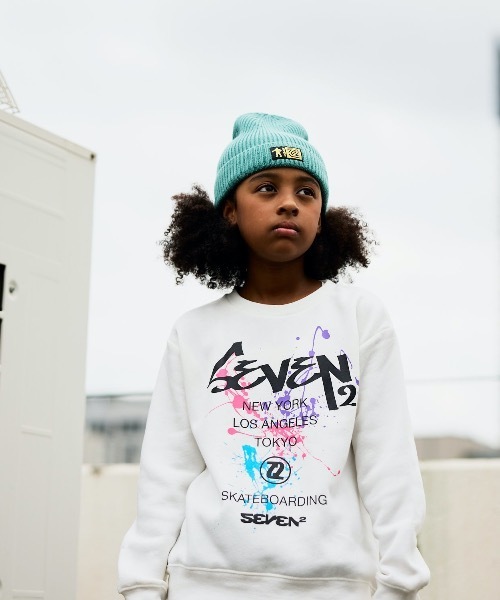 SEVEN2（セブンツー） トレーナー 「SEVEN2」キッズ裏起毛クルーネック