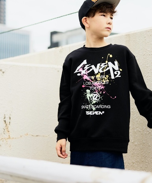 SEVEN2（セブンツー） トレーナー 「SEVEN2」キッズ裏起毛クルーネック