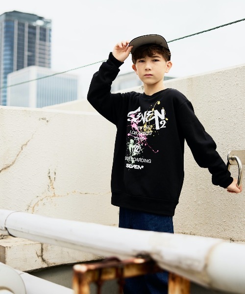 SEVEN2（セブンツー） トレーナー 「SEVEN2」キッズ裏起毛クルーネック