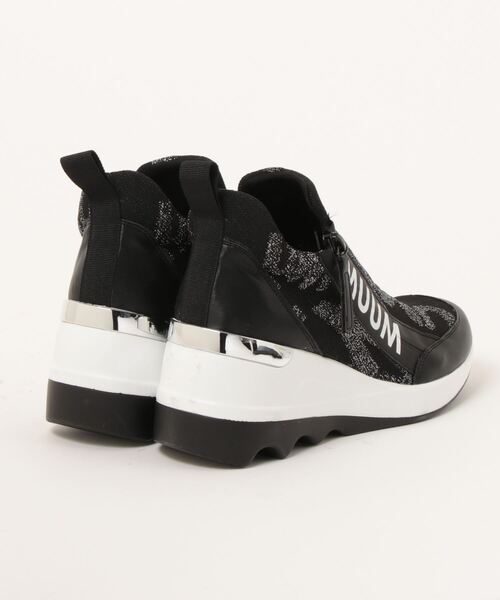 スニーカー MUUM ムーム ロゴインヒールジップアップデザイン