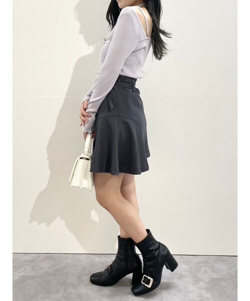 MERCURYDUOベルト付ワイドパンツ♡ MERCURYDUO パンツ ダブルウエストベルトパンツ レディース