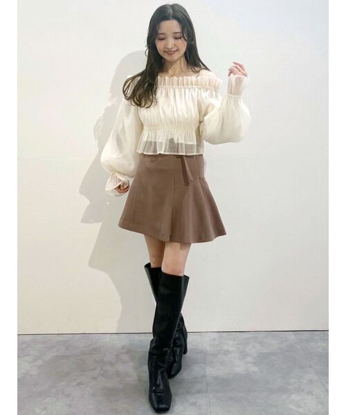 MERCURYDUOベルト付ワイドパンツ♡ MERCURYDUO パンツ ダブルウエストベルトパンツ レディース