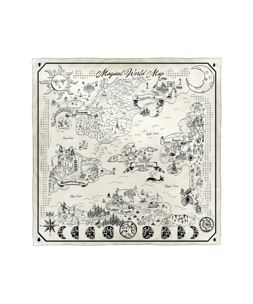 マニプリ♪人気マップ柄スカーフ♪美品♪ manipuri スカーフ バンダナ 「manipuri/マニプリ」マジカル