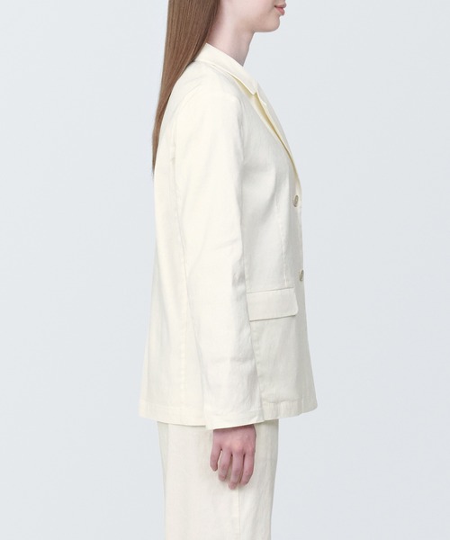 無印良品（MUJI） ジャケット テーラードジャケット 婦人 ヘンプ混