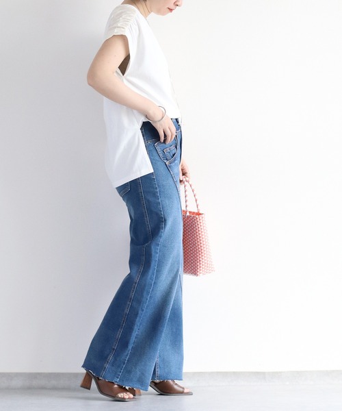 cepo ジーンズ デニム デニムパンツ リメイクデニムワイドパンツ