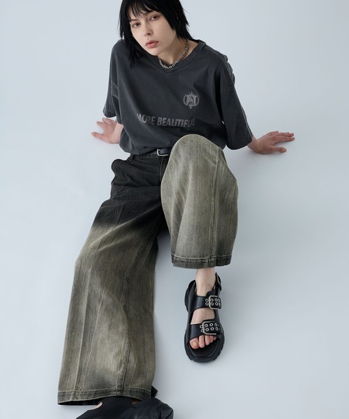 VELNUS ジーンズ 「VELNUS」Vintage design gradation crack