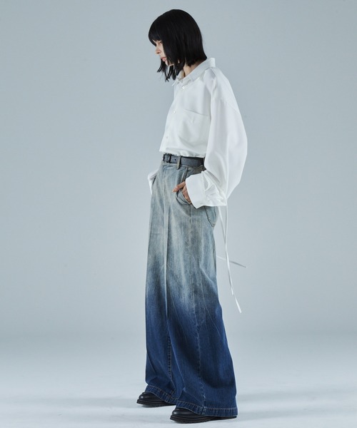 VELNUS ワイドパンツ ジーンズ 「VELNUS」Vintage design gradation 