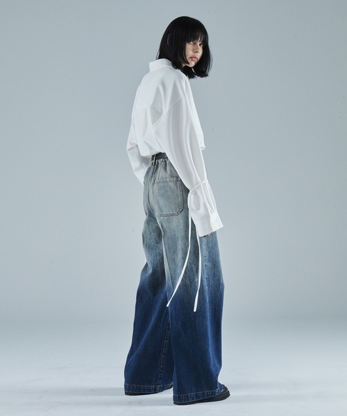 VELNUS ワイドパンツ ジーンズ 「VELNUS」Vintage design gradation